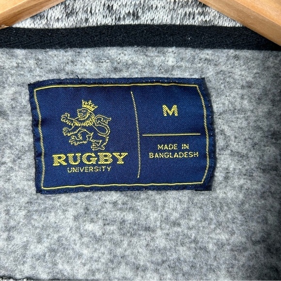 Rugby University Black and Grey Full Zip Knit Jacket Size M - Picture 6 of 8
